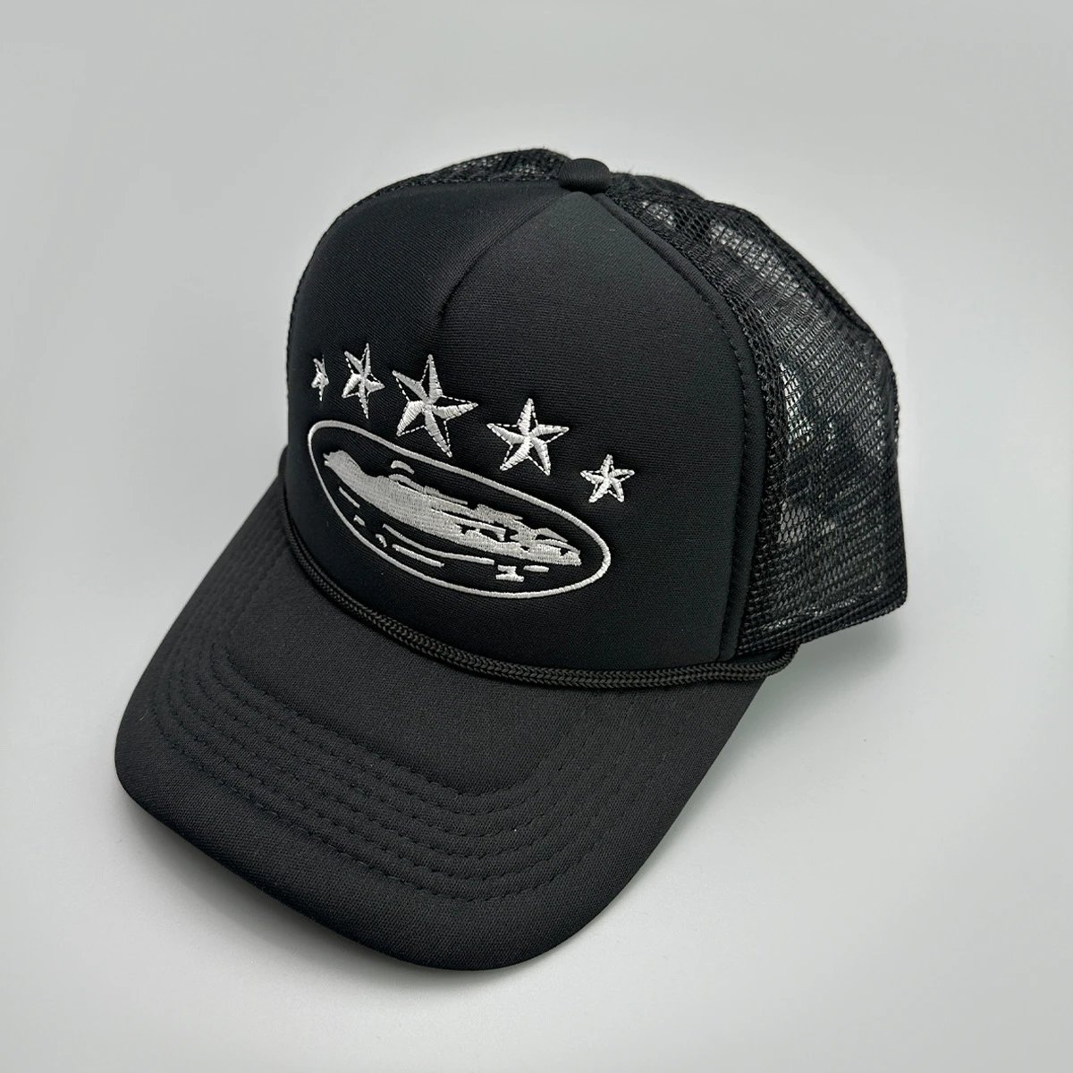 New five-pointed star cruise ship embroidered baseball cap for men and women's sunshade mesh European and American personality outdoor truck hat