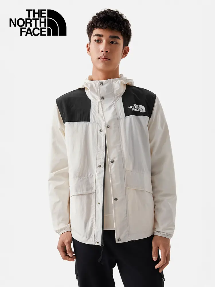 Thenorthface North Windproof jacket Men's Spring & Fall Outdoor Sports Plaid Water Repellent Cardigan Outwear 5Jyn