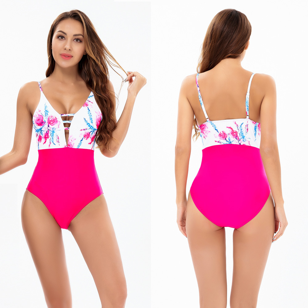 Amazon swimsuit female sexy strap one-piece bikini foreign trade 2023 European and American swimwear in stock wholesale AliExpress