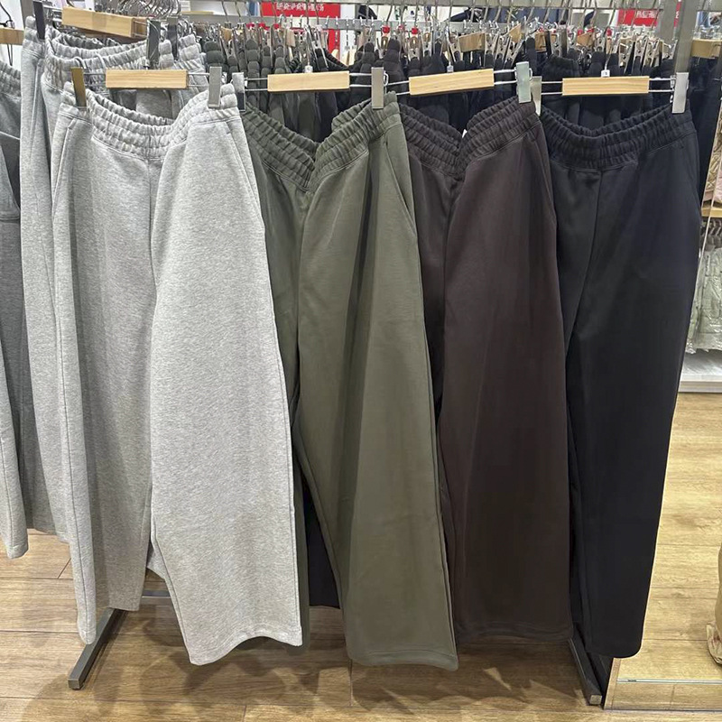 Men's and Women's Loose Sports Trousers 2024 Autumn and Winter New Straight Leg Pants Drawstring Casual Pants Sweater Pants 471809 Foto QC de 1688 na Qualit.ly