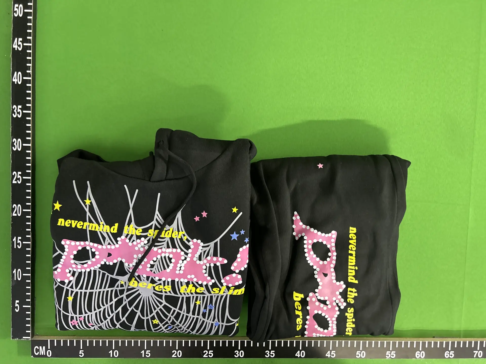 European and American hip hop singer letter 555555 suit couple sweater sp5der 555 brown sweater