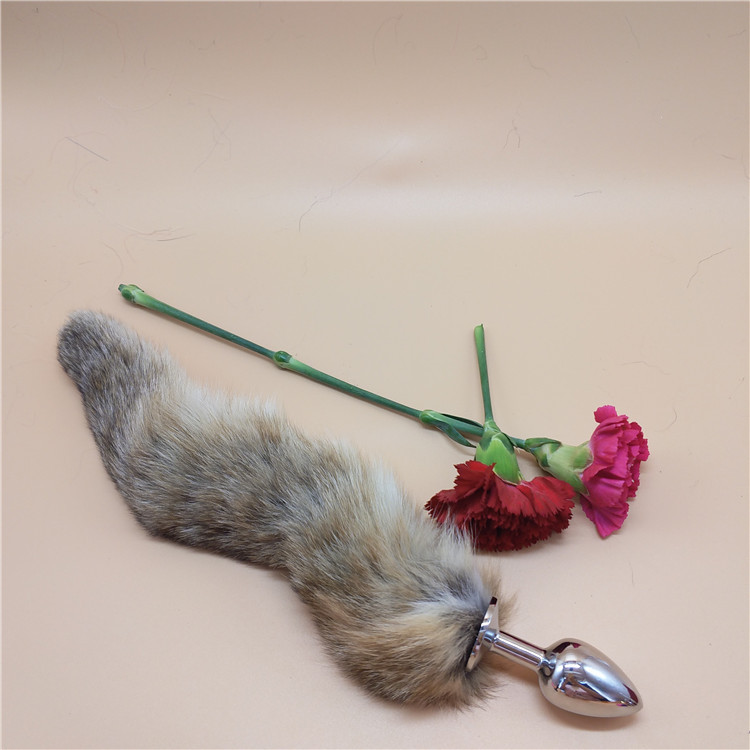 Factory wholesale Beili fox tail metal anal plug back room appliance men's and women's anal masturbation alternative toys