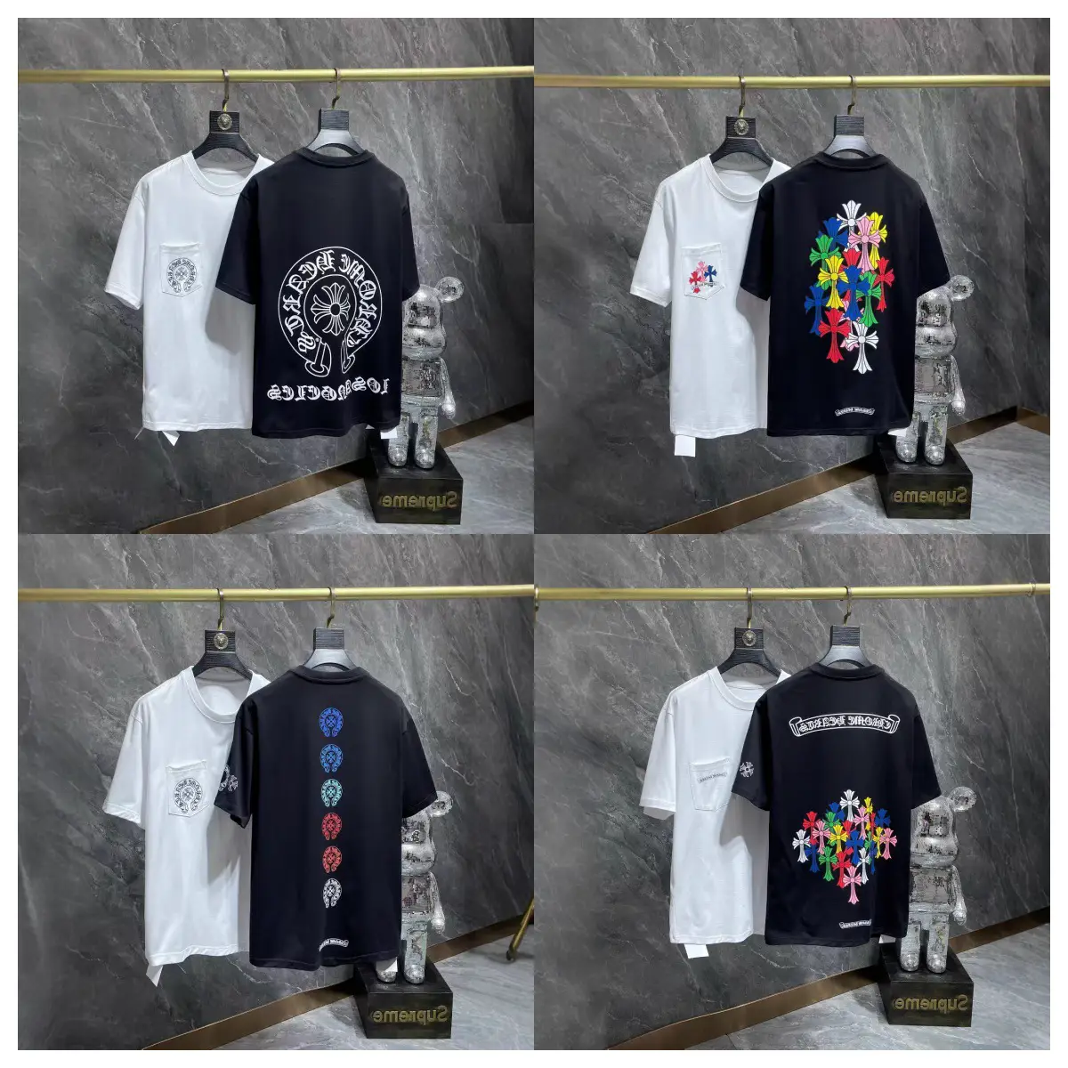 High-Quality Cross-Border Trendy Brand Summer New Matty Boy Purple Printed Short-Sleeved Men's and Women's T-Shirts Wholesale
