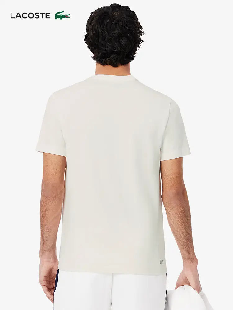 Lacoste French Crocodile Men's Clothing 25 Spring New arrival Fashion Sports Print Round Neck Right Shoulder T-Shirt | Th2102