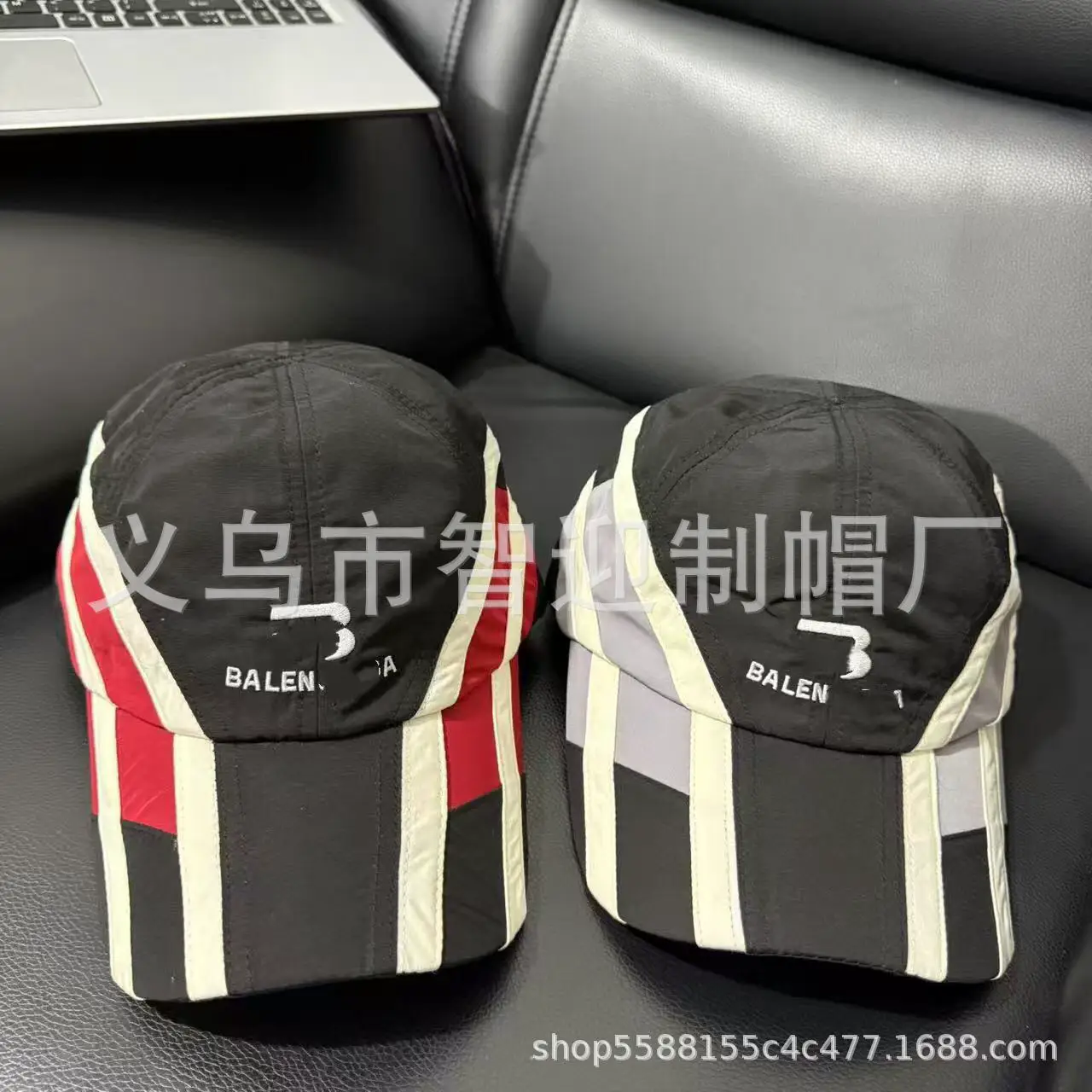 春夏B家鸭舌帽24新款遮阳透气棒球帽拼色帽子男夏季简约遮阳帽子