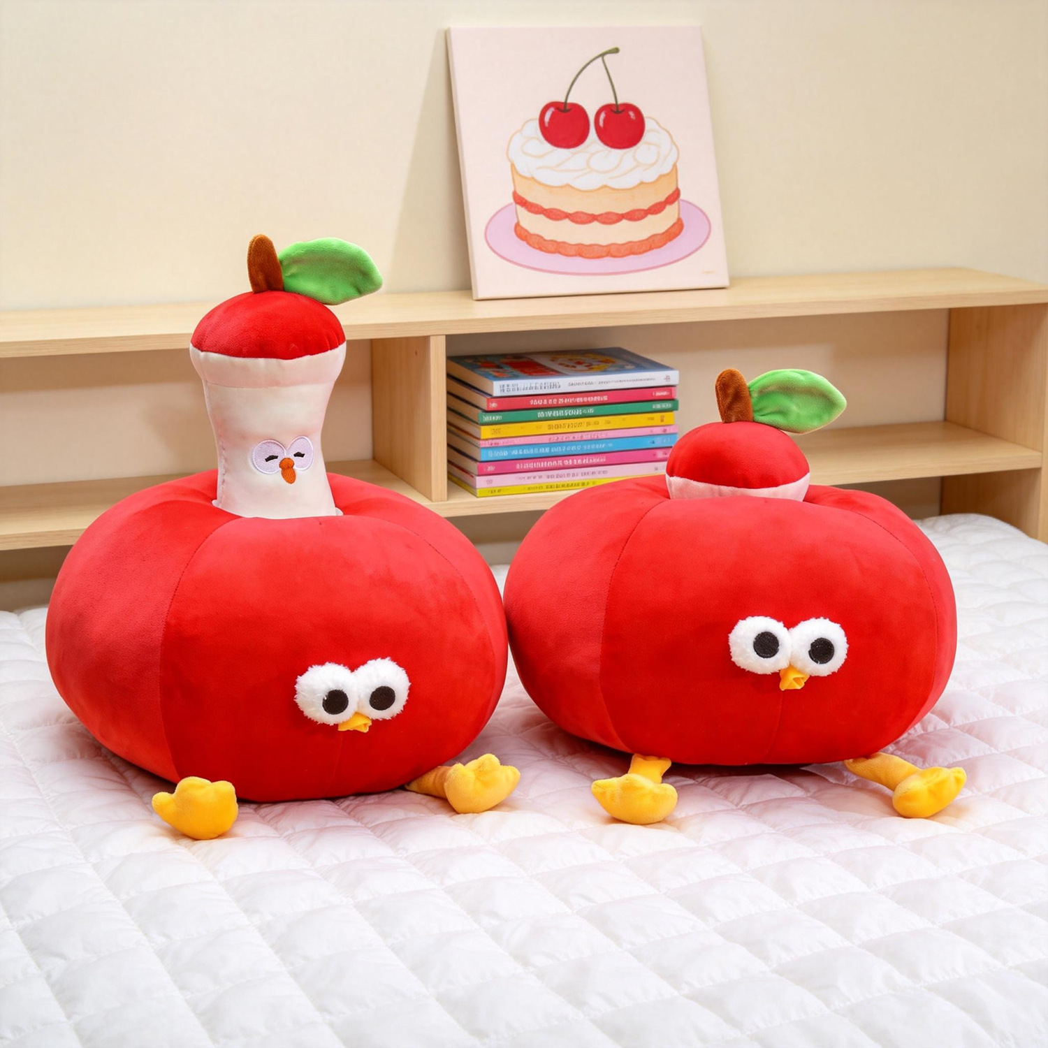 New Trendy Apple Dun Dun Chicken Plush Toy, Cute and Adorable, with Removable Head, Children's Birthday Gift Toy
