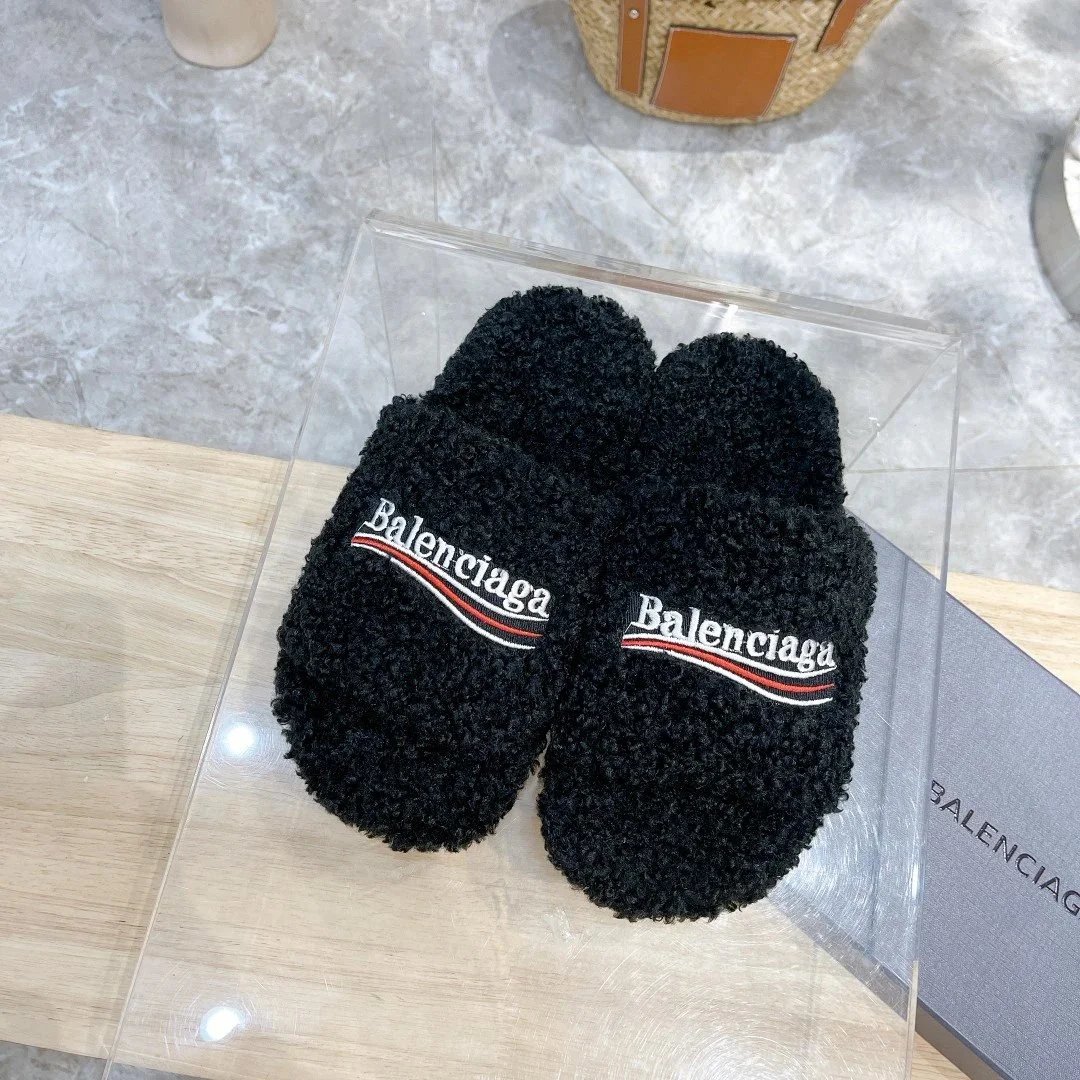 Balenciaga Fur Slippers