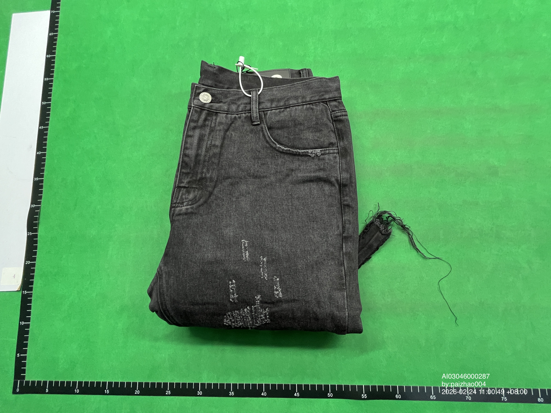 Raf Simons Black Distressed Deconstructed Patchwork Jeans QC