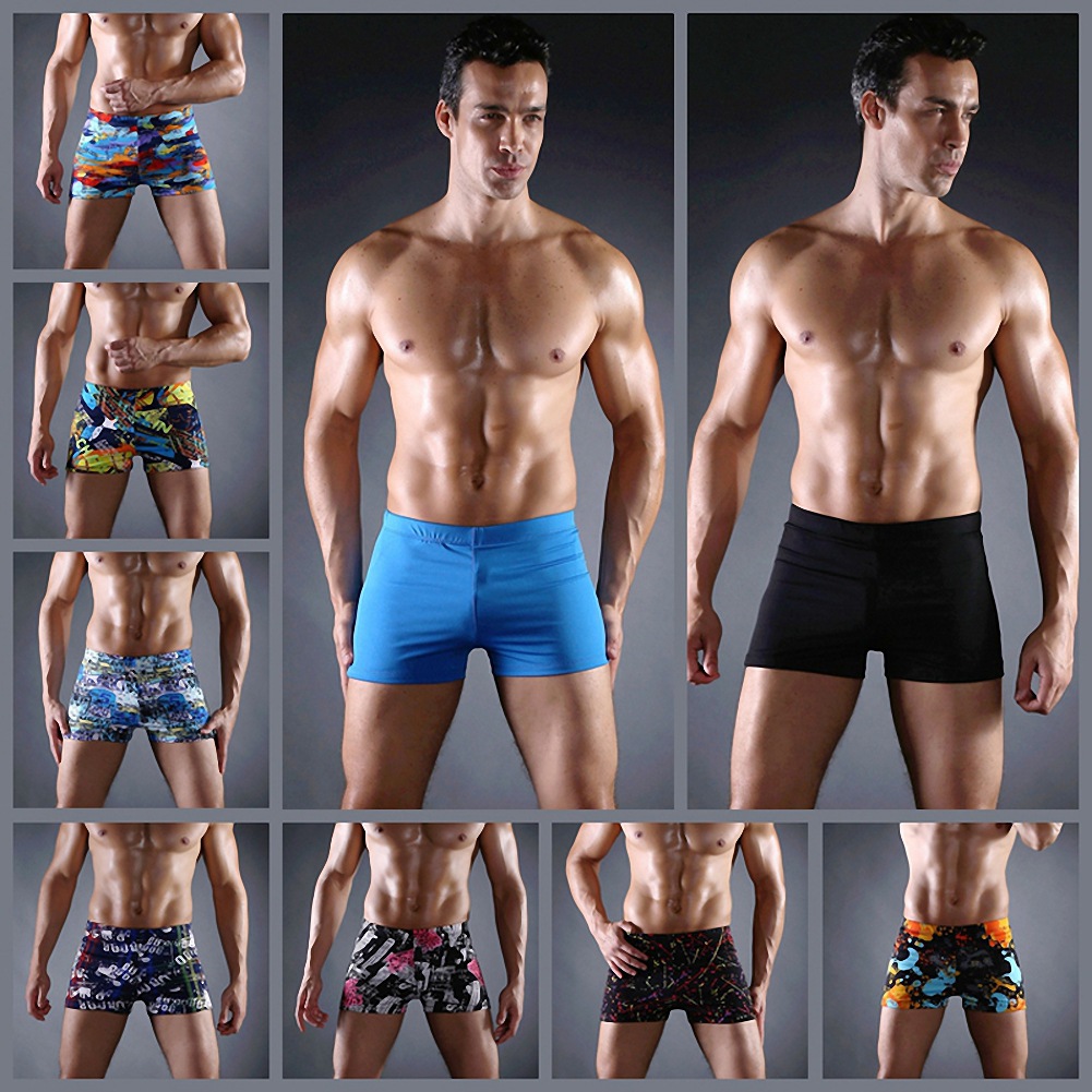 Swimming Trunks Wholesale 2025 New Men's Swimming Trunks Factory Fashion Printed Boxer Plus Size Beach Spa Swimming Trunks