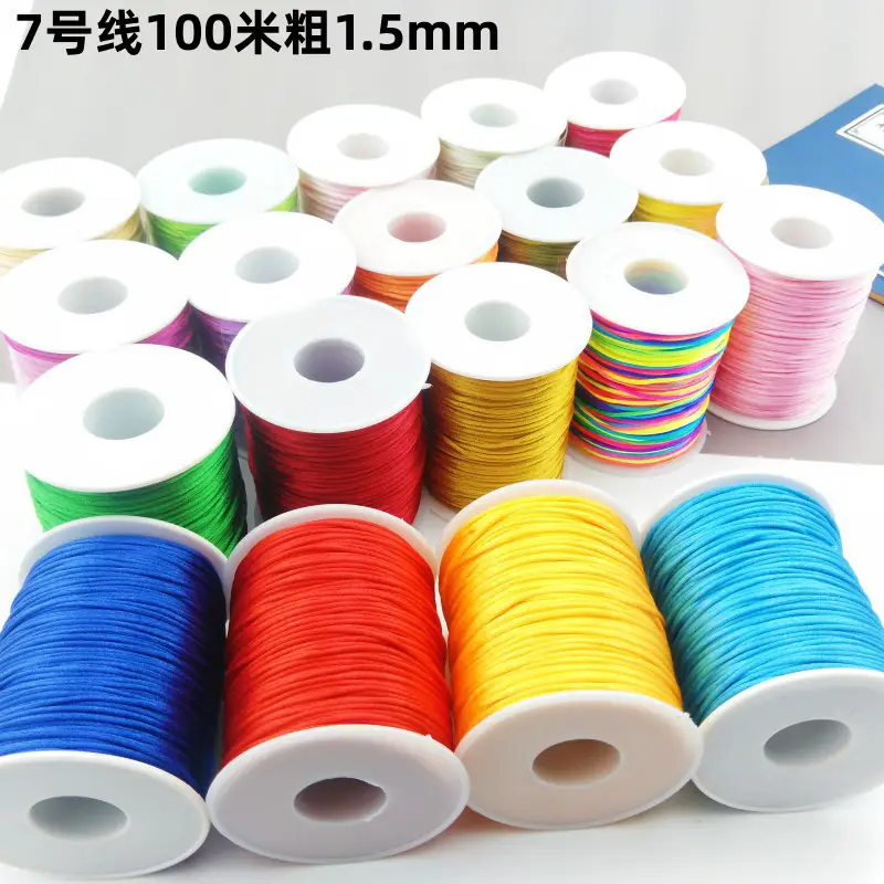 Bo Ting No. 7 Line 100m DIY Hand-Woven Chinese Knotted Wire Bracelet Braided Rope Accessories Factory Direct Sale