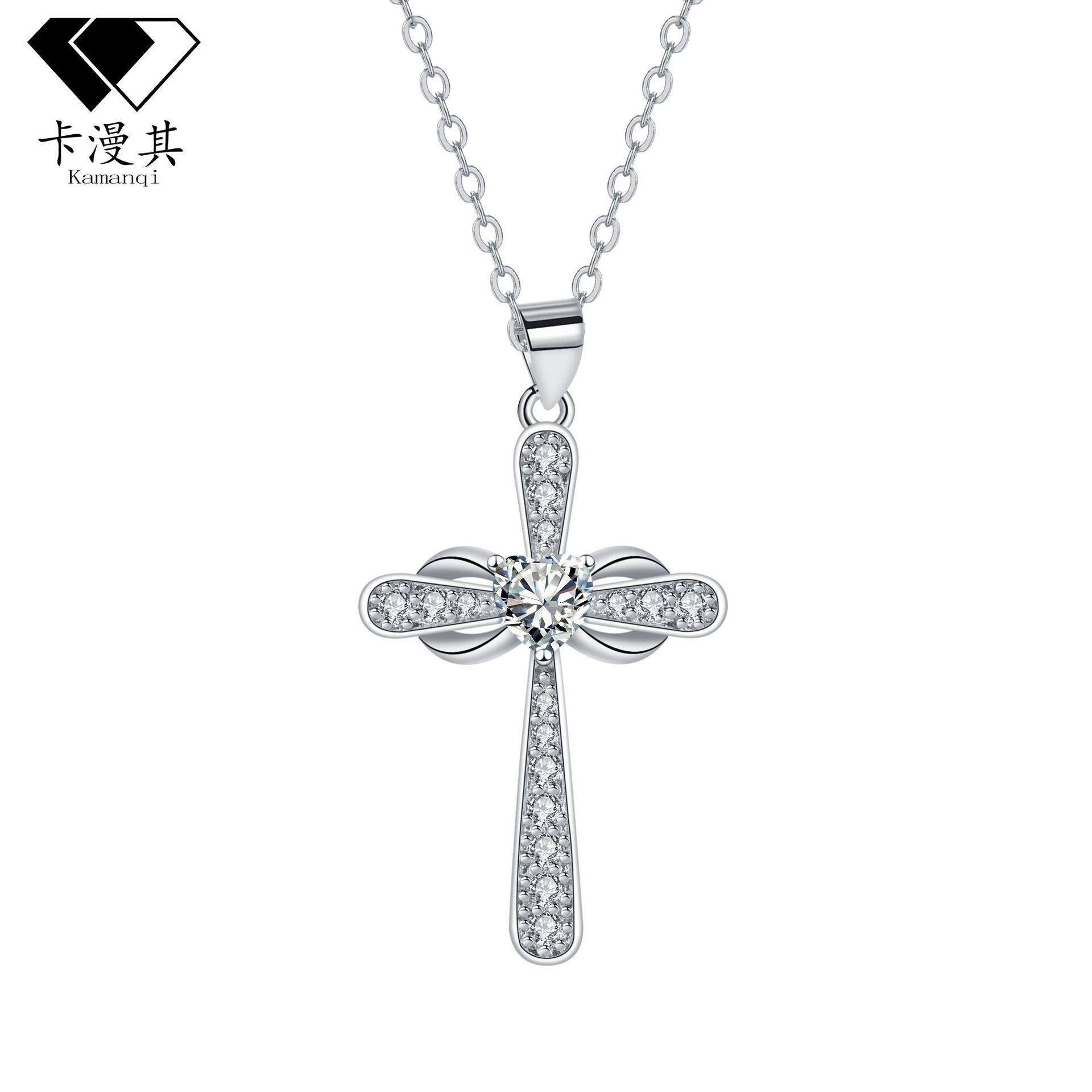Kaman its cross-border e-commerce Amazon AliExpress hot cross pendant necklace Valentine's Day gift