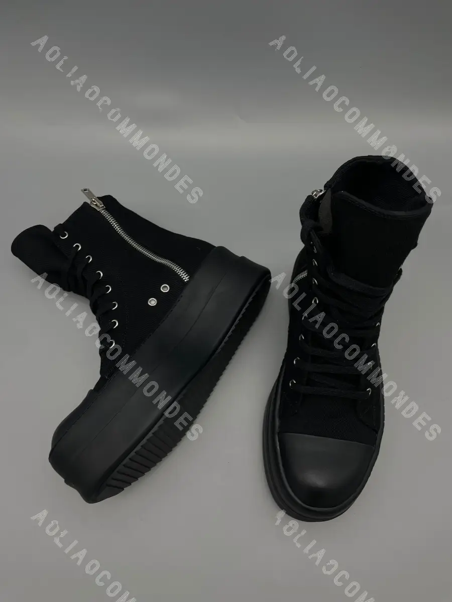 Ro Dark Pentagram High Street Canvas Thick Sole Orgasmic Men's Boots 7cm Casual Shoes High-Top Shoes