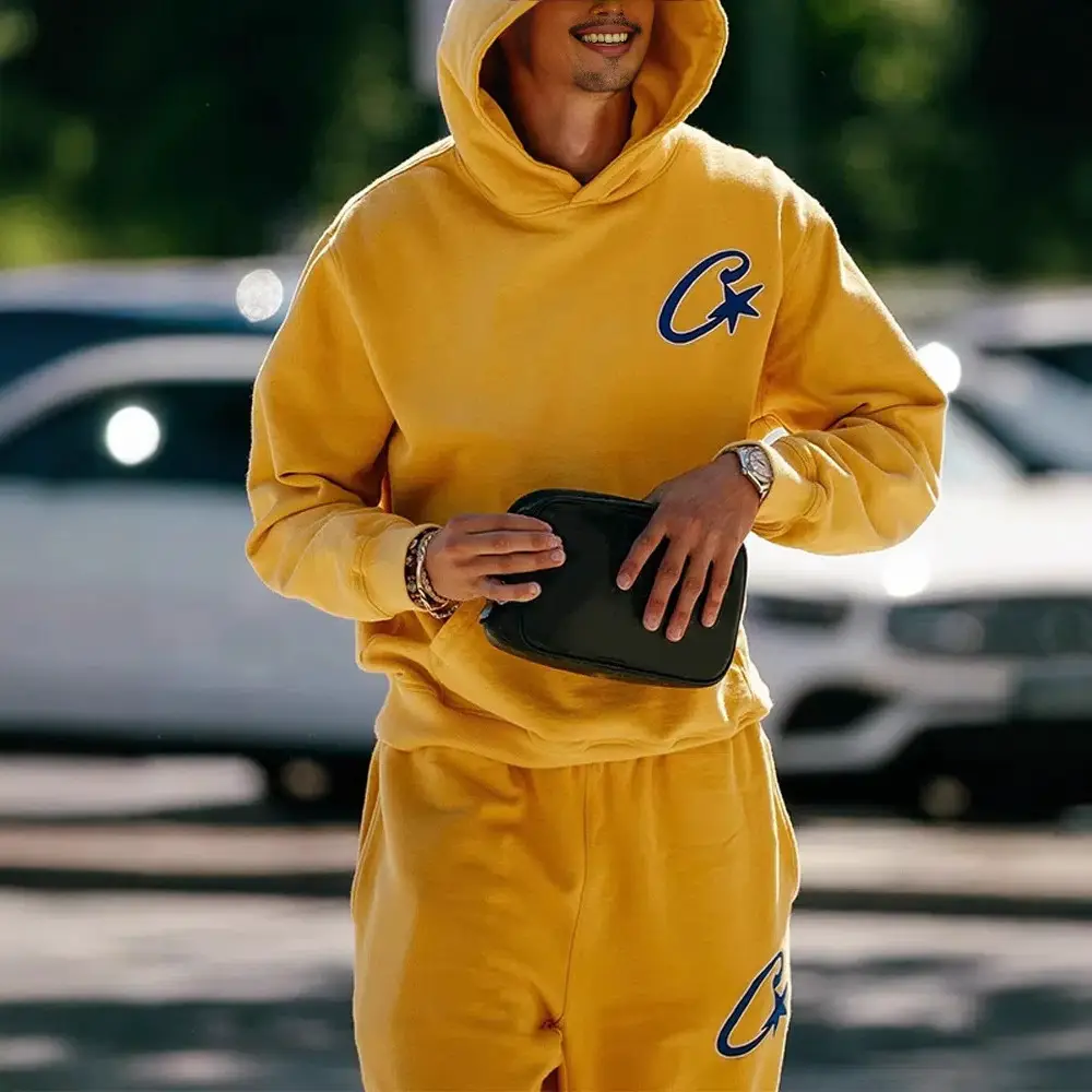 European and American fashion brand Corteiz Alcatraz Island hooded sweater street hip-hop sports sweater casual versatile suit fashion