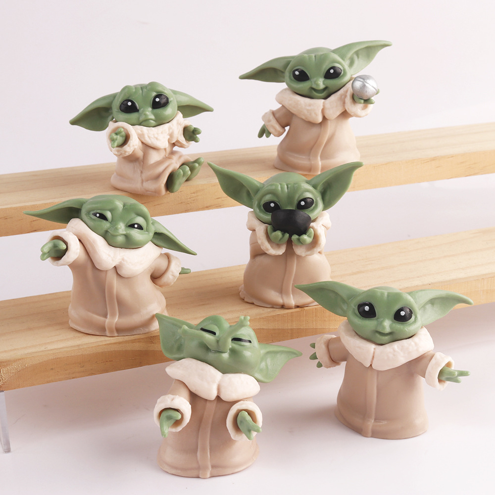 6 Baby Yoda Star Wars the Mandalorian Blind Box Toys Baby Yoda Doll Toy Model Ornaments
