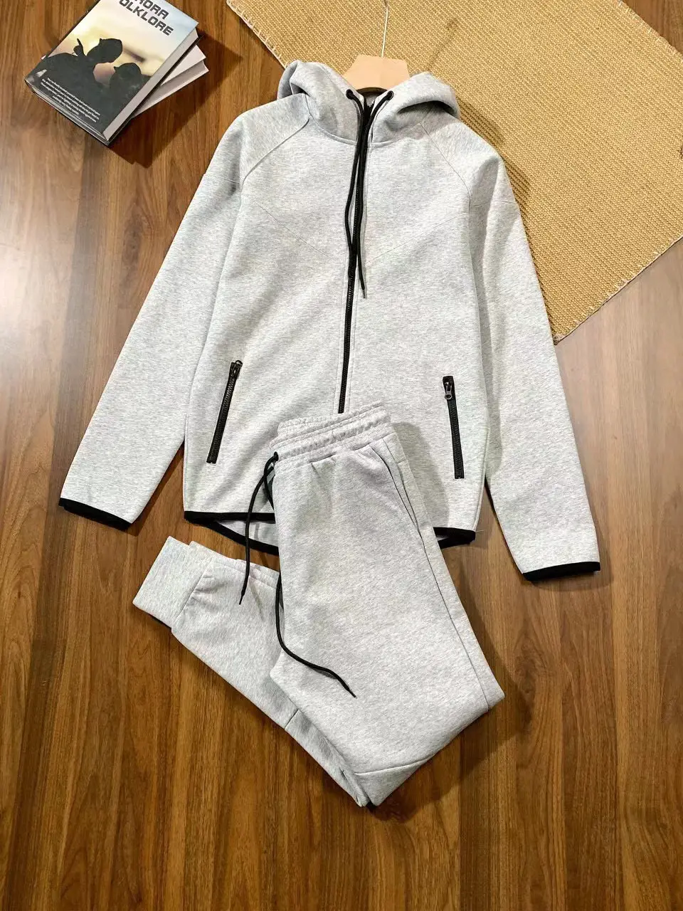 Sportswear Tech Fleece DG Men's Hooded Sports Casual Jacket Pants Sweater suit