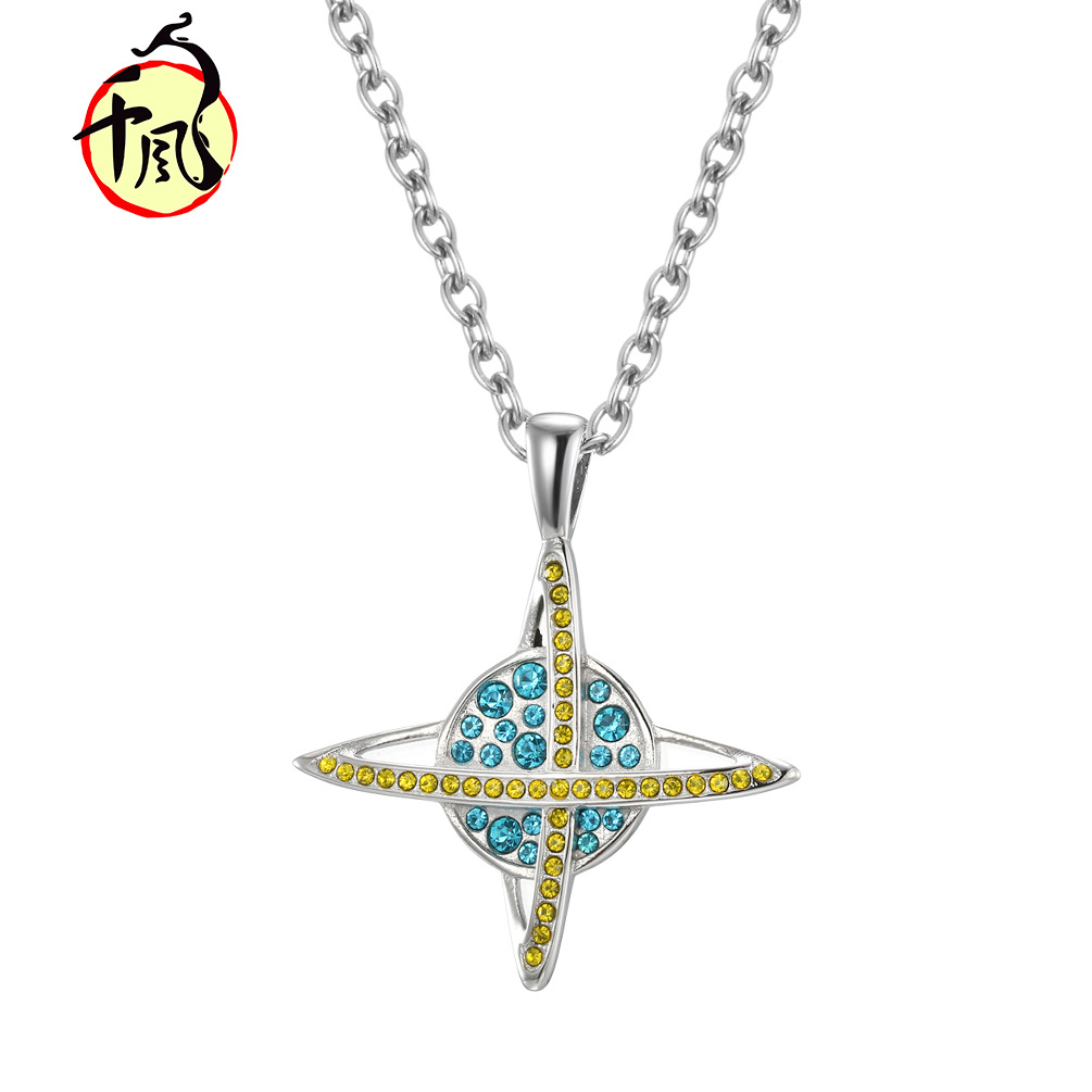 ins Harajuku Cold Wind Planet Cosmic Tide Men's and Women's Necklace Personality Retro Tide Brand Pendant Factory Outlet