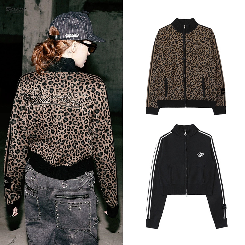 Badblood Bcac Series Retro Knitted Cardigan Sweater for Women, Niche Loose Casual Sweater Top Jacket Trendy