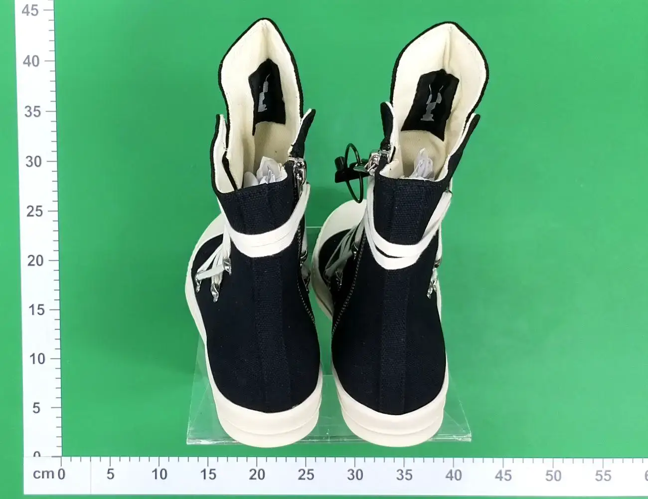 2024 Summer Men's High-Top Cloth Shoes with Five-Pointed Star Rivets Canvas Shoes Lace-Up Casual Sneakers Thick-Soled White Matching Women's Shoes