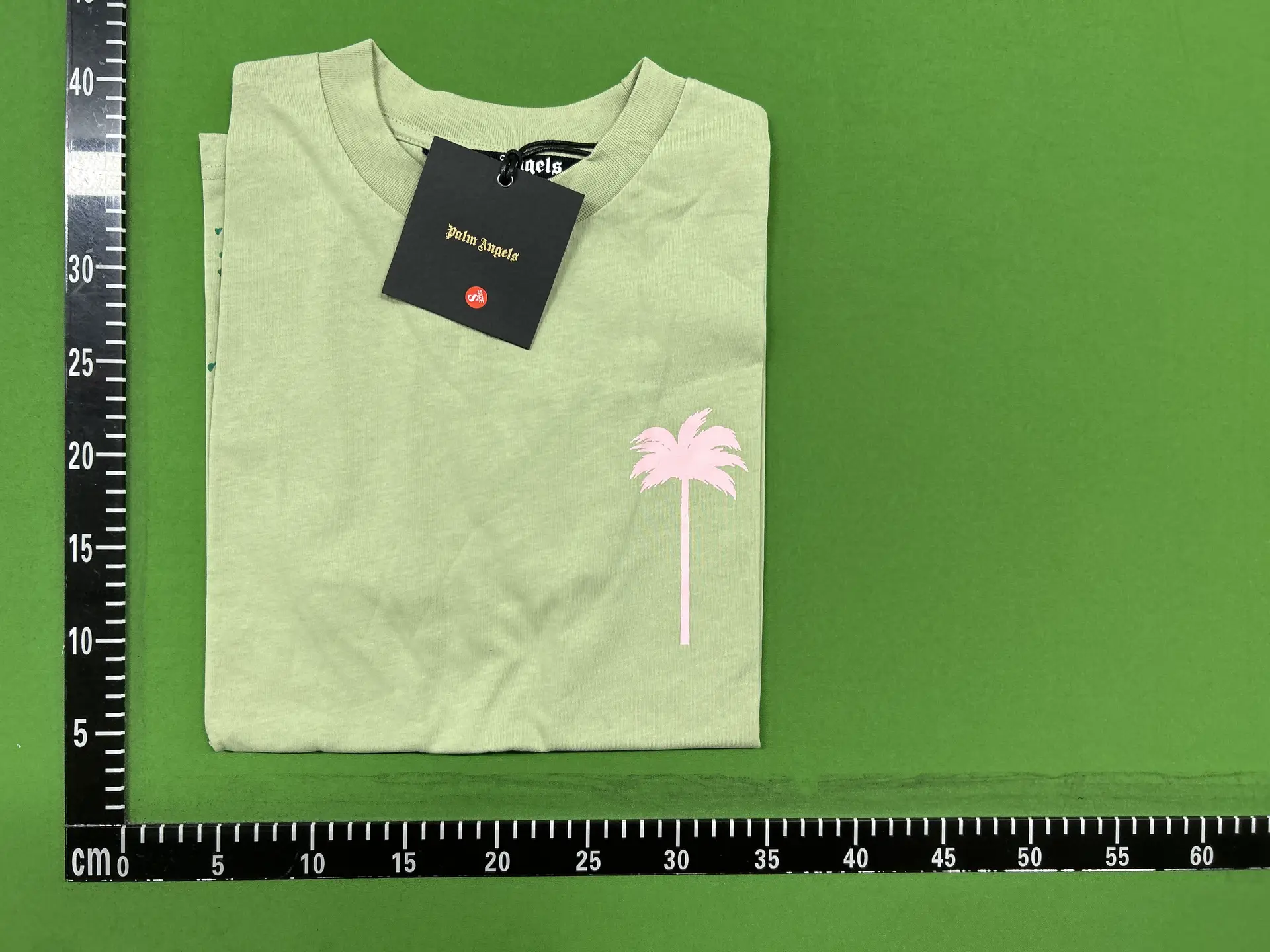 Palm Angels Light Green Palm Tree T-Shirt