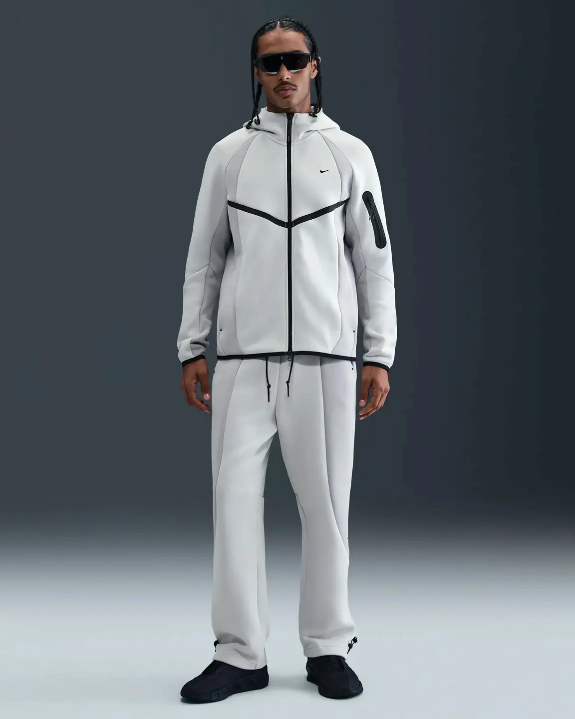 NK Tech Windrunner冬跨境新款拼接撞色针织运动外套
