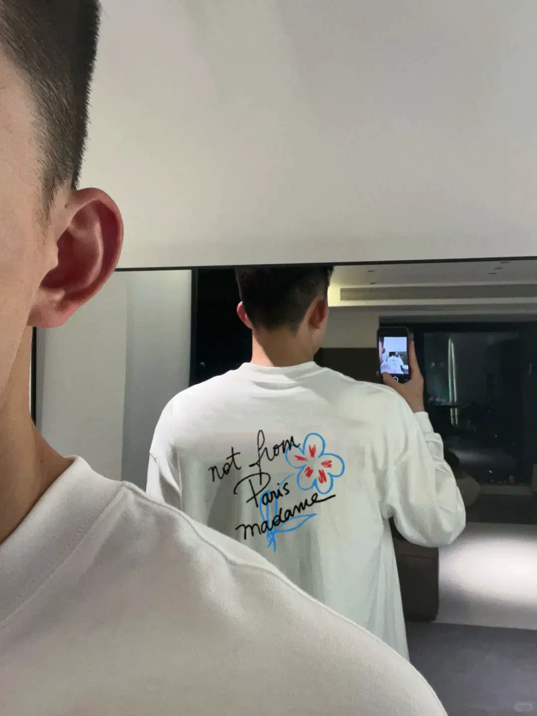 Drole De Monsieur American Trendy Brand Heavyweight Pure Cotton 260g Long-Sleeved Men's Printed Loose T-Shirt Top QC photo from TAOBAO on Qualit.ly