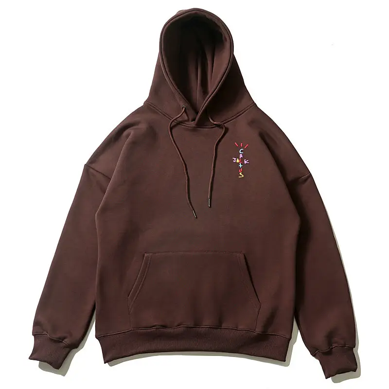 American-Style Kanye Kanye Colorful Letter Foam Print Fleece-Lined Hooded Sweatshirt Fog Unisex Casual Pullover Jacket