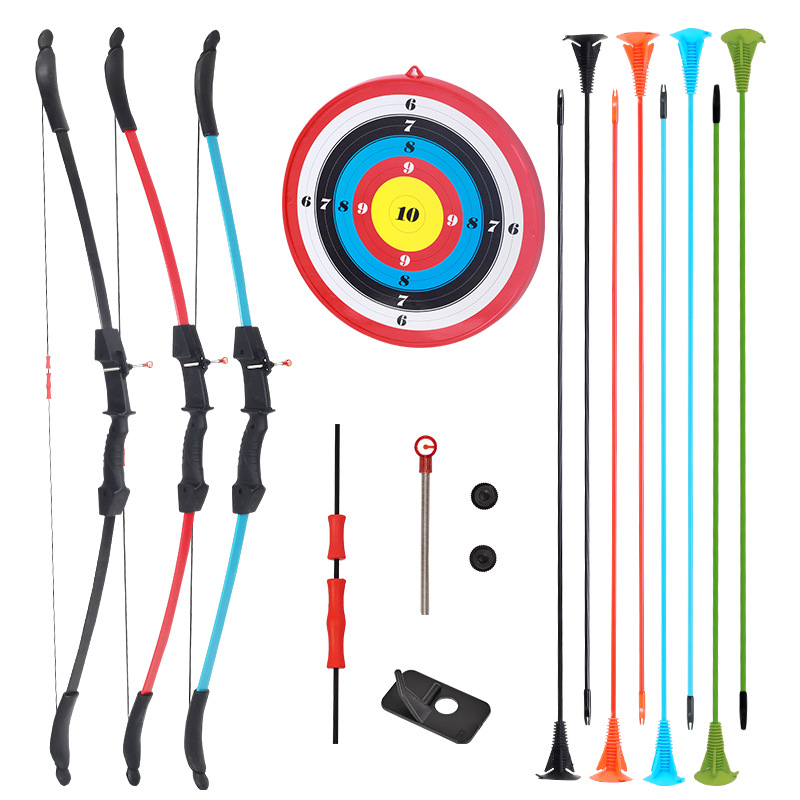 Factory spot wholesale children recurve bow arrow youth entertainment archery equipment outdoor archery sucker arrow set