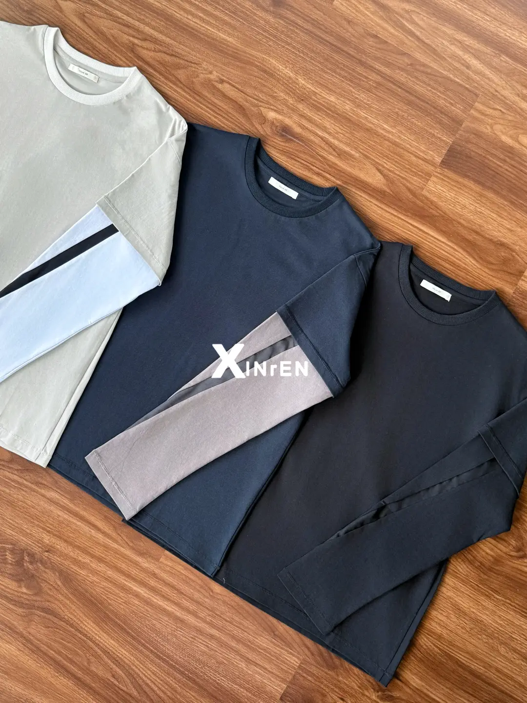 Xinren Vujade008 Copper Ammonia Silk Faux Two-Piece Long-Sleeve Autumn and Winter Workwear, High Weight, Simple and Comfortable