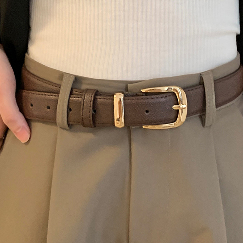 New fashion ladies belt simple Joker jeans belt female students decorative pin buckle belt manufacturers wholesale