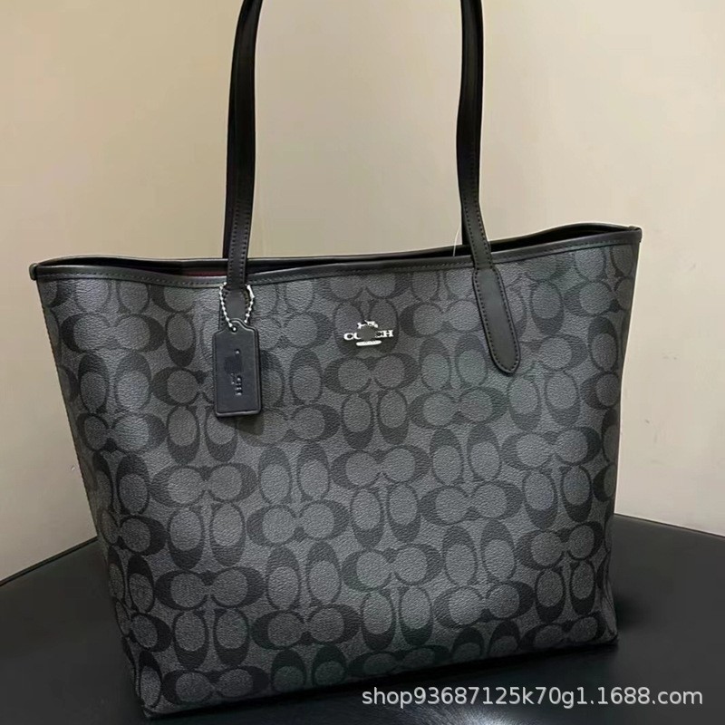 Coach Original One-To-One City33 Magnetic Buckle Presbyopic Tote Women's Bag Large-Capacity Shopping Bag Shoulder Satchel Work Clothing Foto QC de 1688 na Qualit.ly