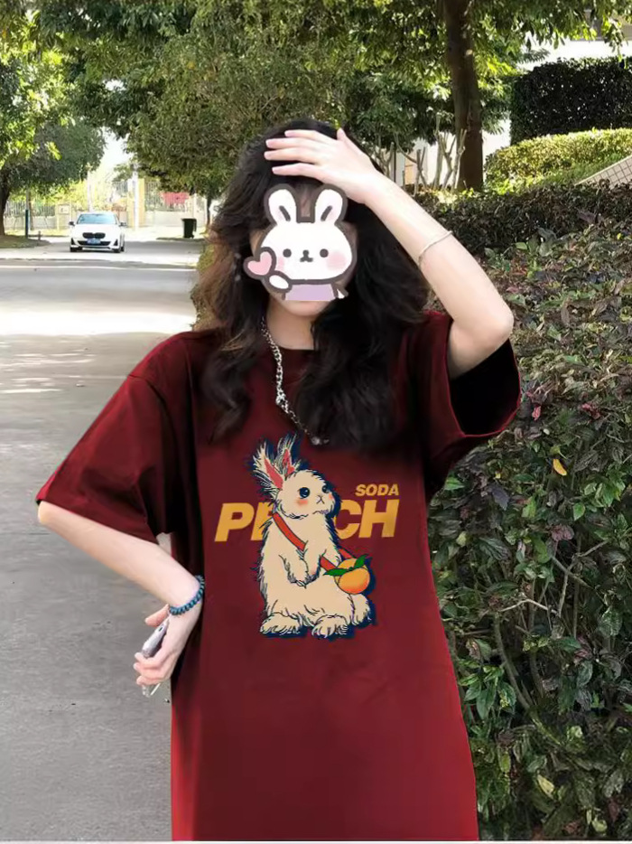 Pure Cotton Short-sleeved T-shirt Women's 2024 Summer New Style Inner Jacket Men's and Women's Crewneck Fashionable Brand Shoulder Half-sleeved T-shirt Spring