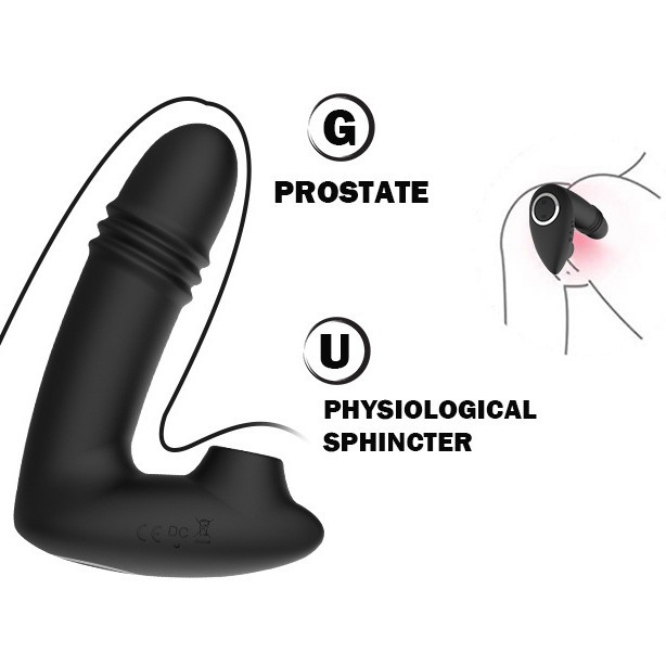 Sexy male gay masturbation back court retractable anal plug vibrator G-spot climax artifact female prostate massager