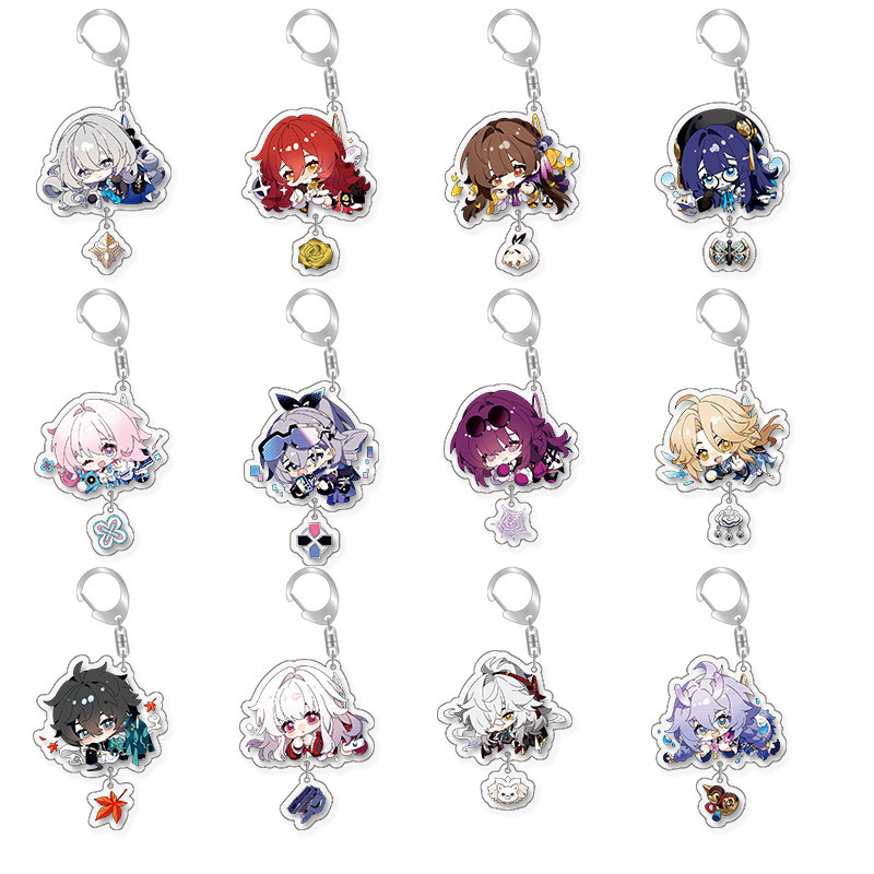 Collapse: Star Dome Railway Danheng Shiluwa Secondary Game Surrounding Cute Acrylic Keychain Small Pendant