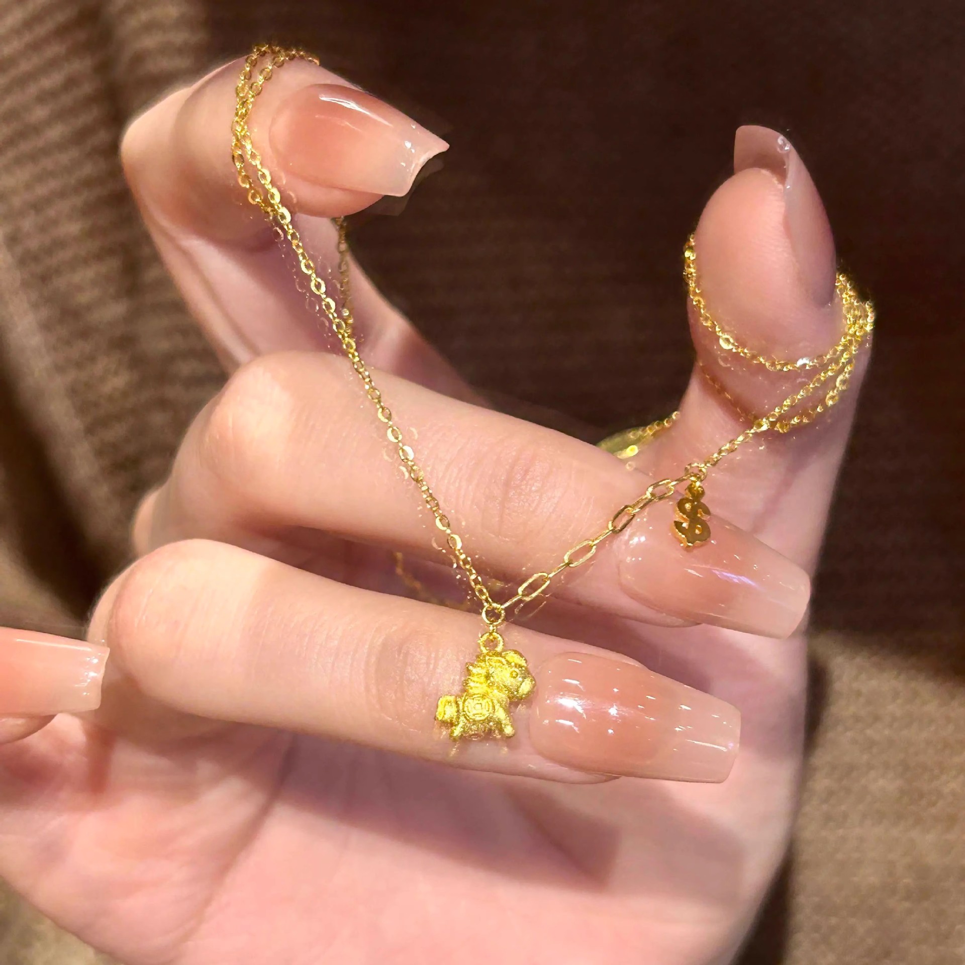 Get Rich Immediately Little Pony Necklace 2026 New Model Cute High-End Titanium Steel Non-Fading Clavicle Chain Jewelry Customization
