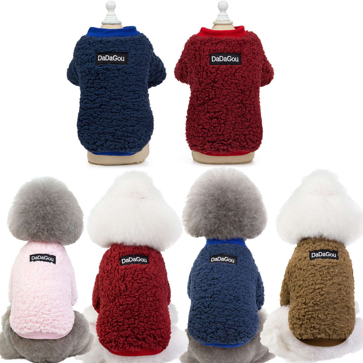 Pet clothes cat dog clothes autumn and winter New teddy dog pet clothing thick version two-leg velvet clothes