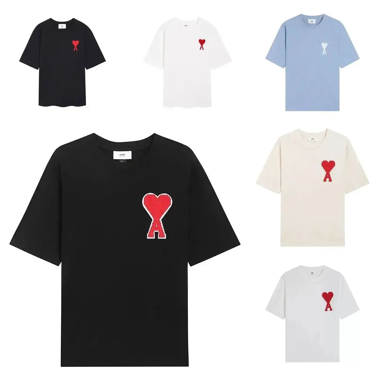 AMI Paris Heart Logo T-Shirts