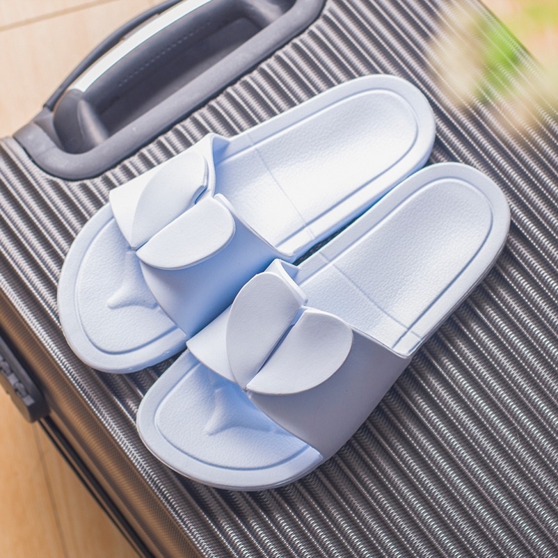Business Trip Folding Portable Love Travel Slippers for Outer Wear Swimming Wear-Resistant Hotel Non-Slip Home Breathable Sandals