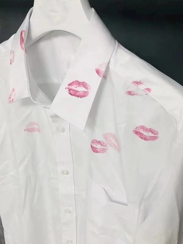 Maison Margiela White Lip Print Shirt