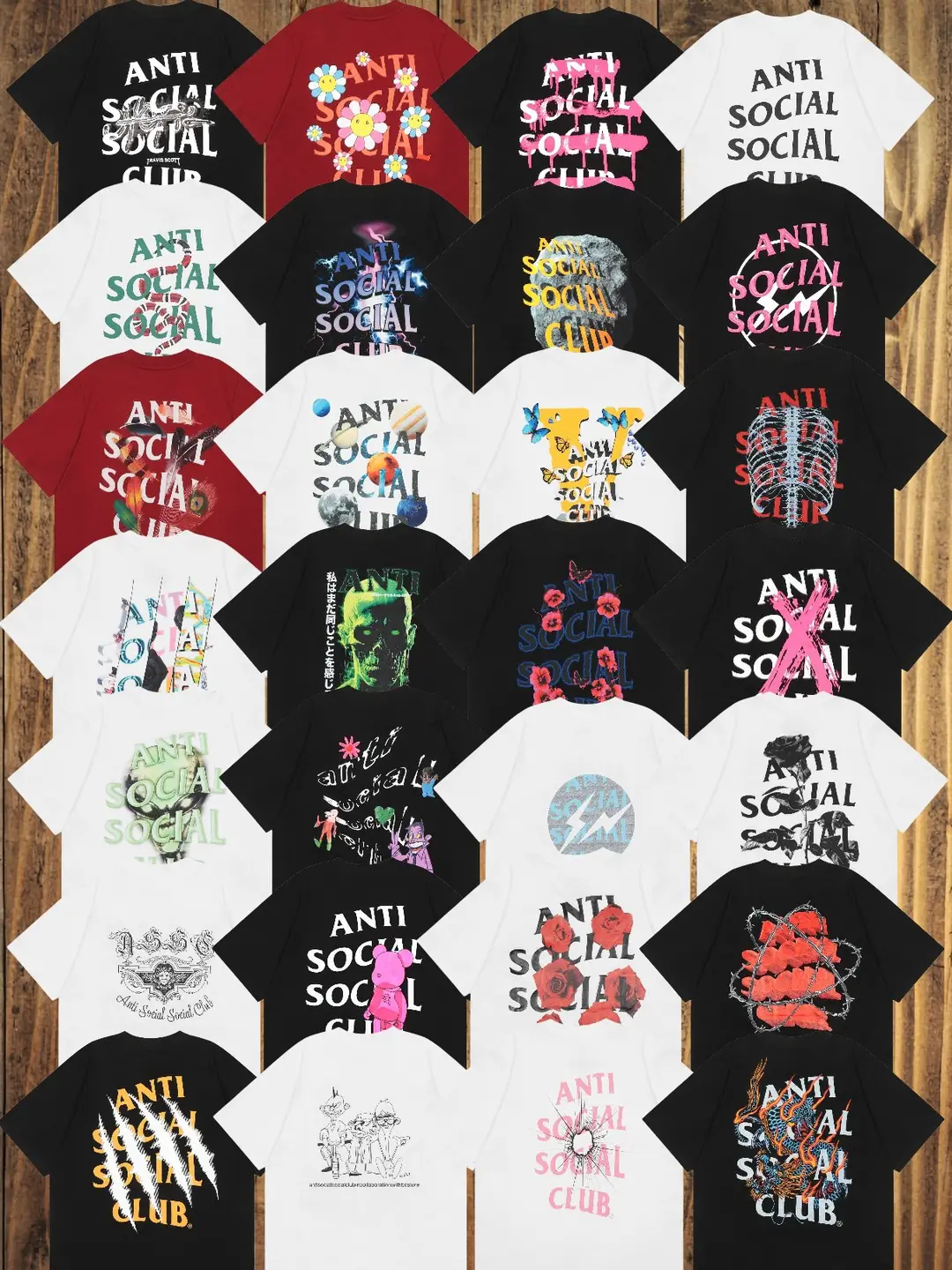 ASSC Short Sleeve Correct Anti Social Slogan Print INS Tide Hiroshi Fujiwara High Street Cotton American Street T-Shirt