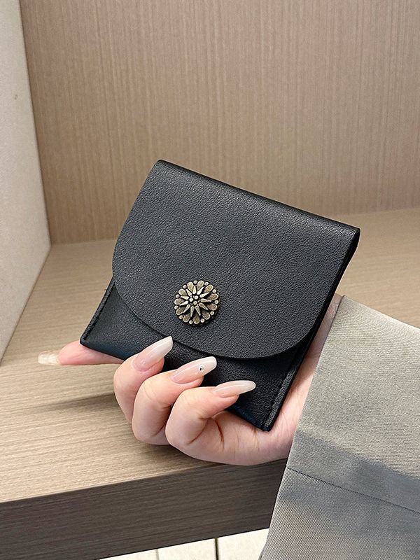 2026 New Retro Ultra-Thin Short Wallet for Women, Casual Compact Coin Purse, Mini Multi-Card Slot Small Card Holder