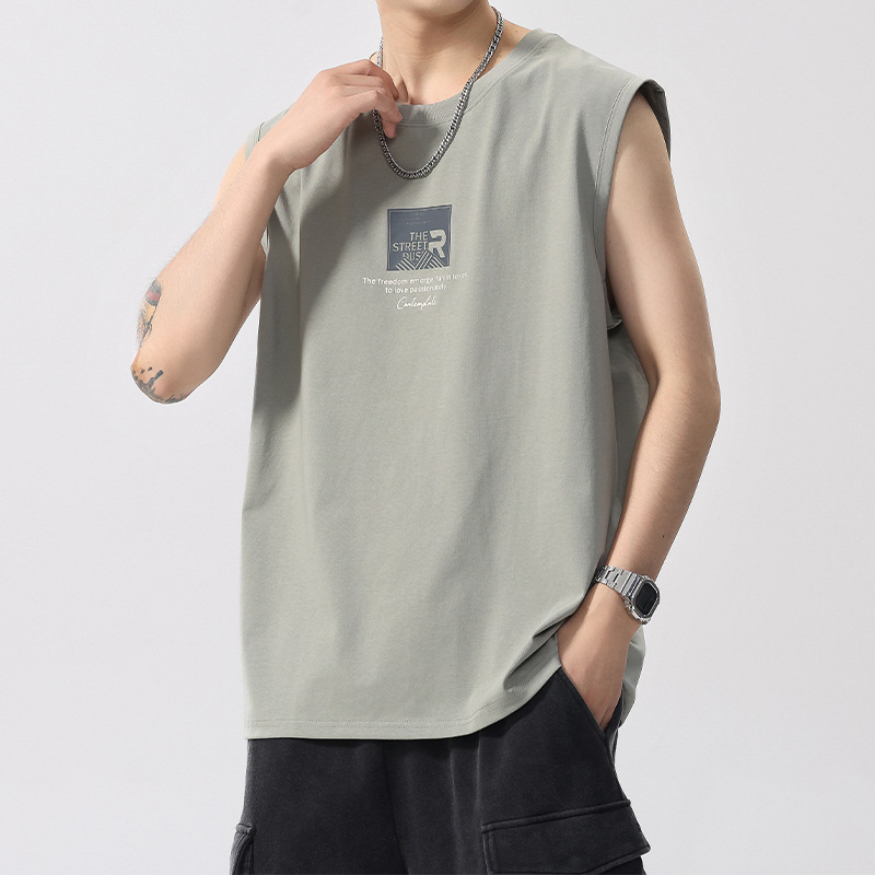 Emperor Paul Sleeveless Vest Men's 2026 Summer Versatile Casual Breathable Loose Fashion Trendy Brand Round Neck T-Shirt