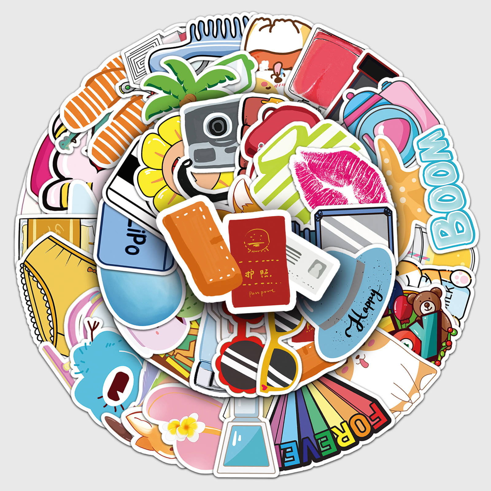 50 non-repeating ins wind VSCO small fresh graffiti DIY luggage laptop waterproof decorative stickers