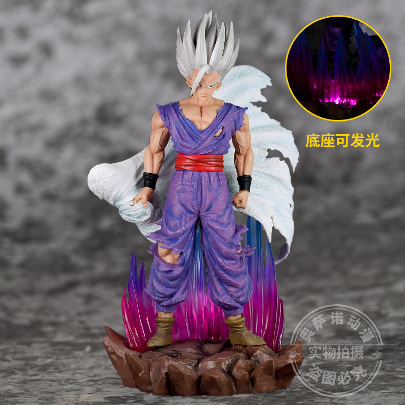 Gk Dragon Ball Premium Edition Figure White Beast Cloak White Hair Son Gohan Gk Figure Model Ornament Peripheral Doll