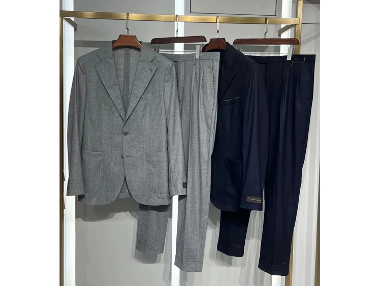 New Spring and Autumn Italian E Men's Suit Set Business Casual Flannel Vbc120's Elegant Men's Style QC-foto van TAOBAO op Qualit.ly