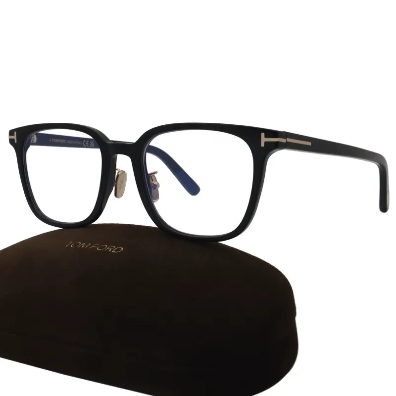 Tom Ford Glasses Frame Ft5998-K-B Men and Women Fashion Square Plate Black Frame Tf Myopia Glasses Transparent