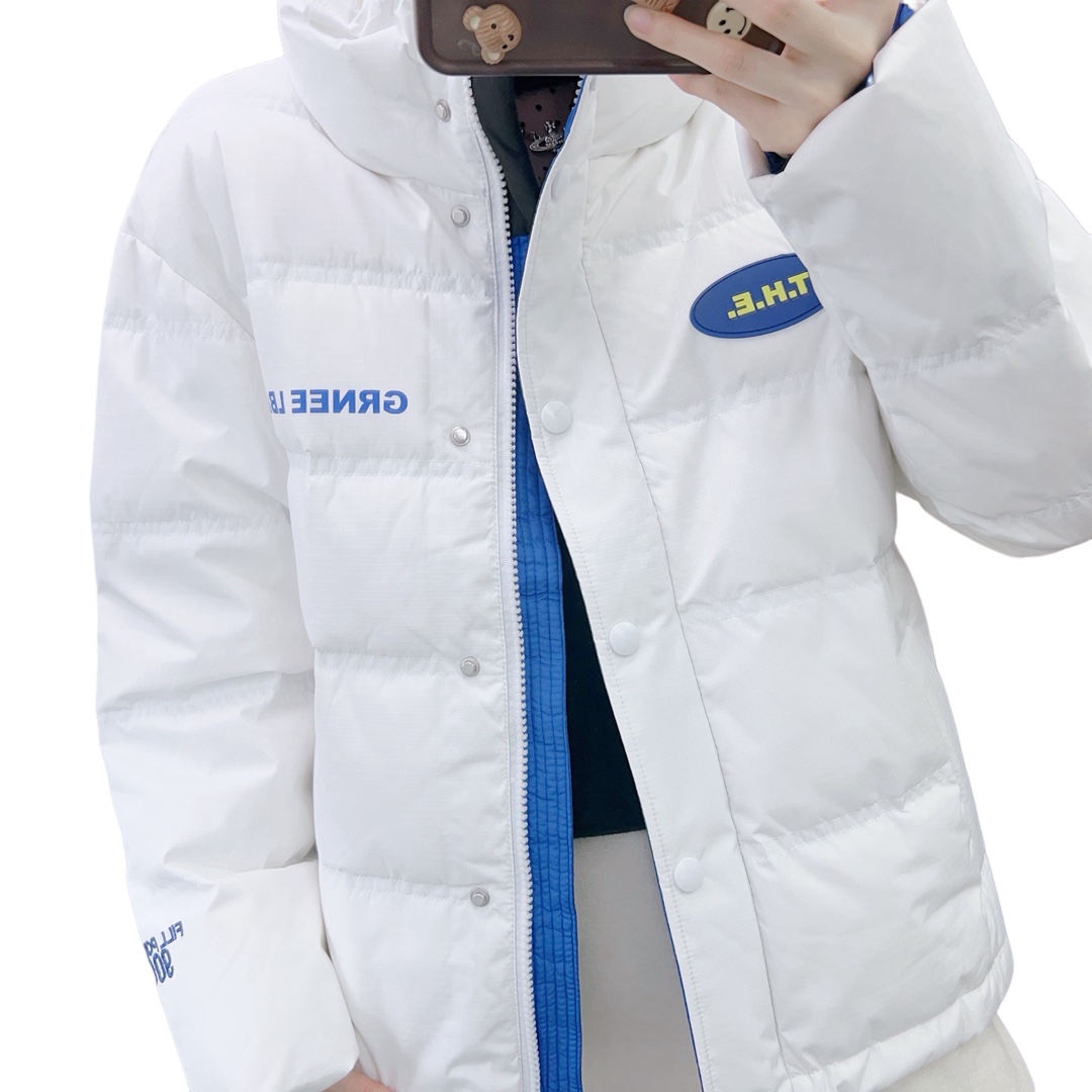 2025 Winter Brand Counter New Fashion Casual Korean Style Loose Sports Style Contrasting Color down Jacket 881