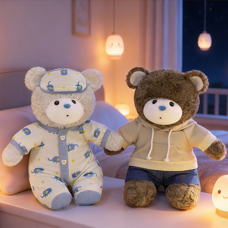 New Foreign Trade Model Good Night Bear Children's Birthday Gift Doll Plush Toy Girl's Bed Sleeping Pillow Wholesale