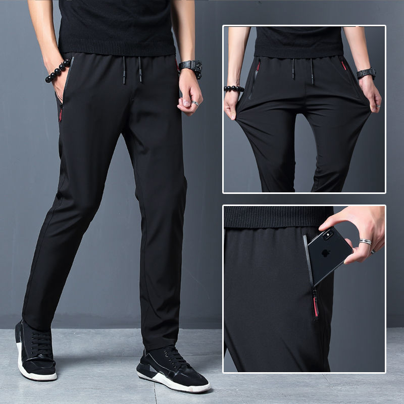 Pants Men's Summer Casual Pants All-match Workwear Trousers Men's Loose Trendy Brand Pants Middle-aged Straight Men's Pants