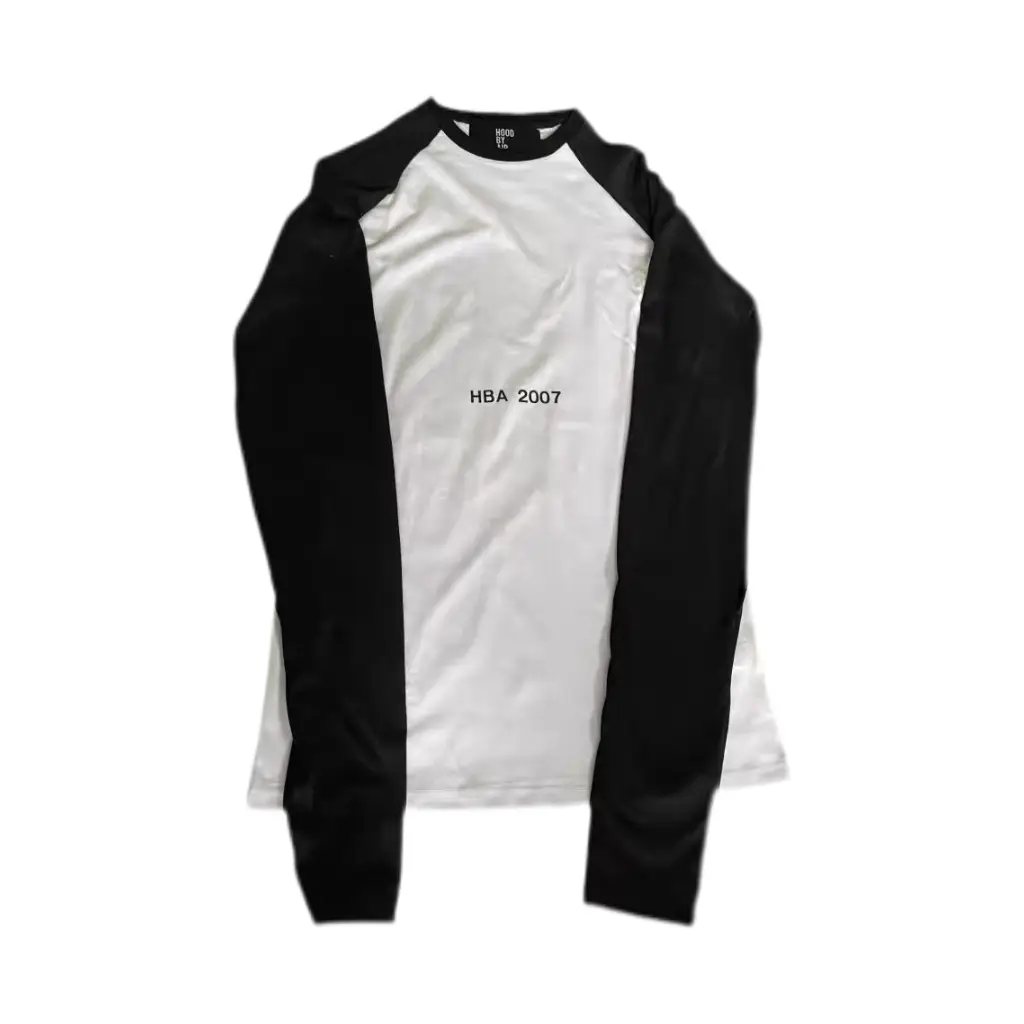 (Rare) HBA Hood By Air 17ss Black and White Extra Long Sleeve T-shirt Opium Style Gali Same Style