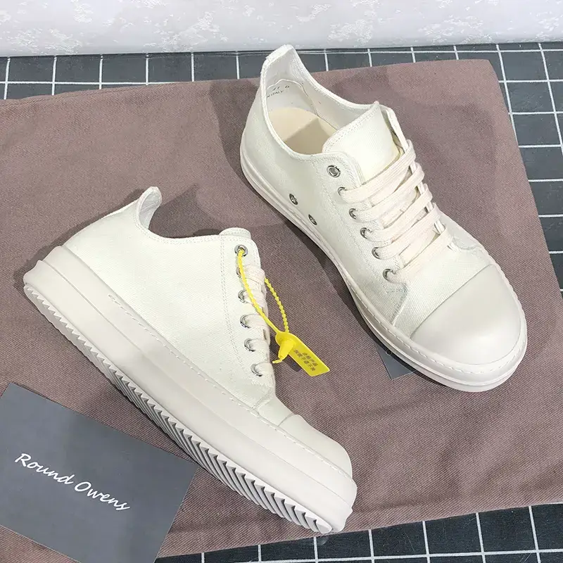 Round Owens Low-Top Men's Canvas K-style Trendy Versatile Milk-Flavored Thick-Soled Summer Breathable Casual Sneakers